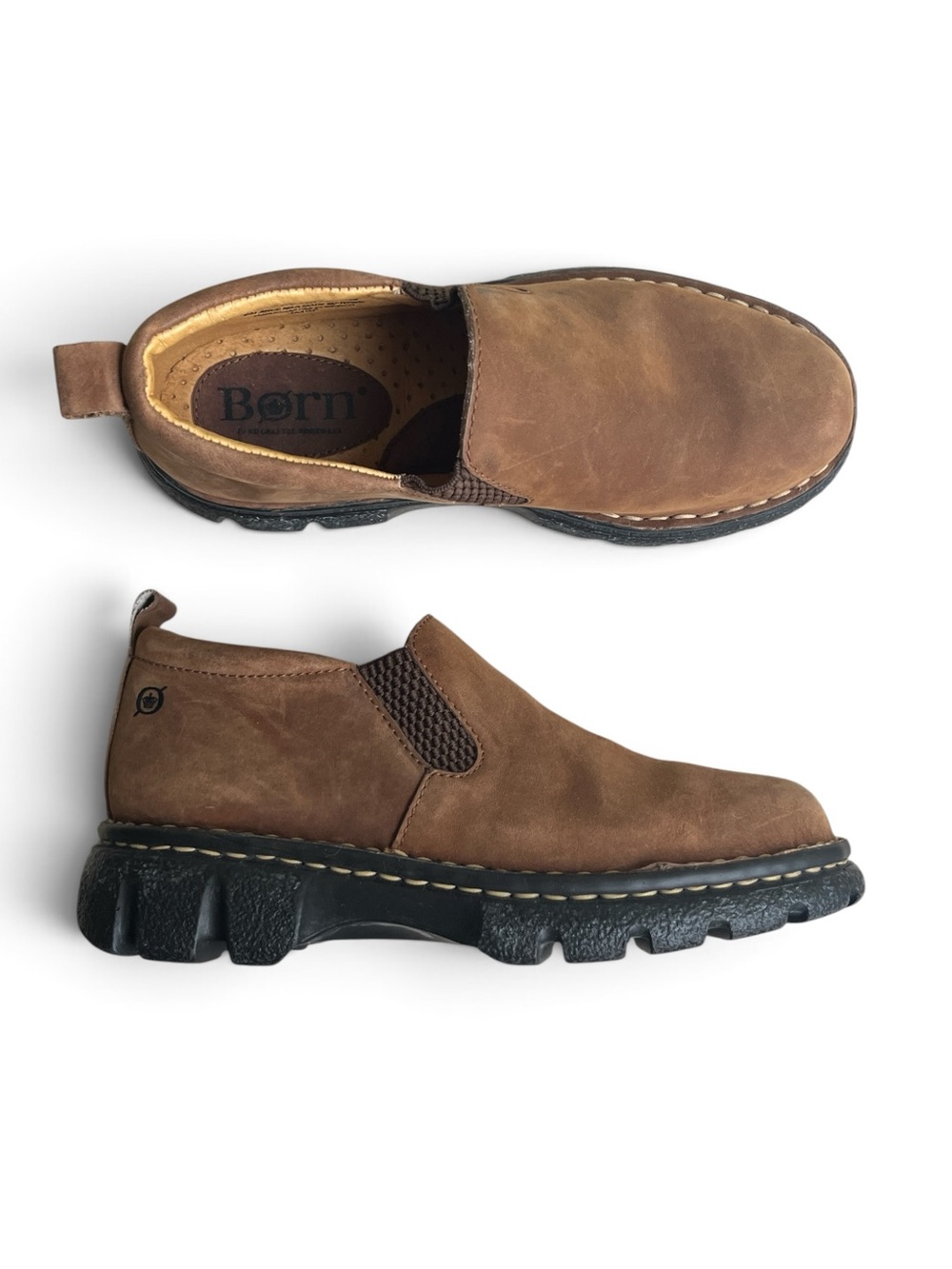 Women’s Vintage Born Brown Slip-On Casual Shoe